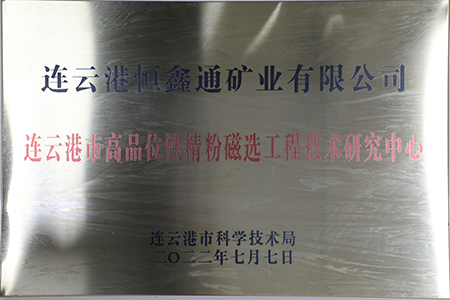 连云港市高品味铁精粉磁选工程技术研究中心